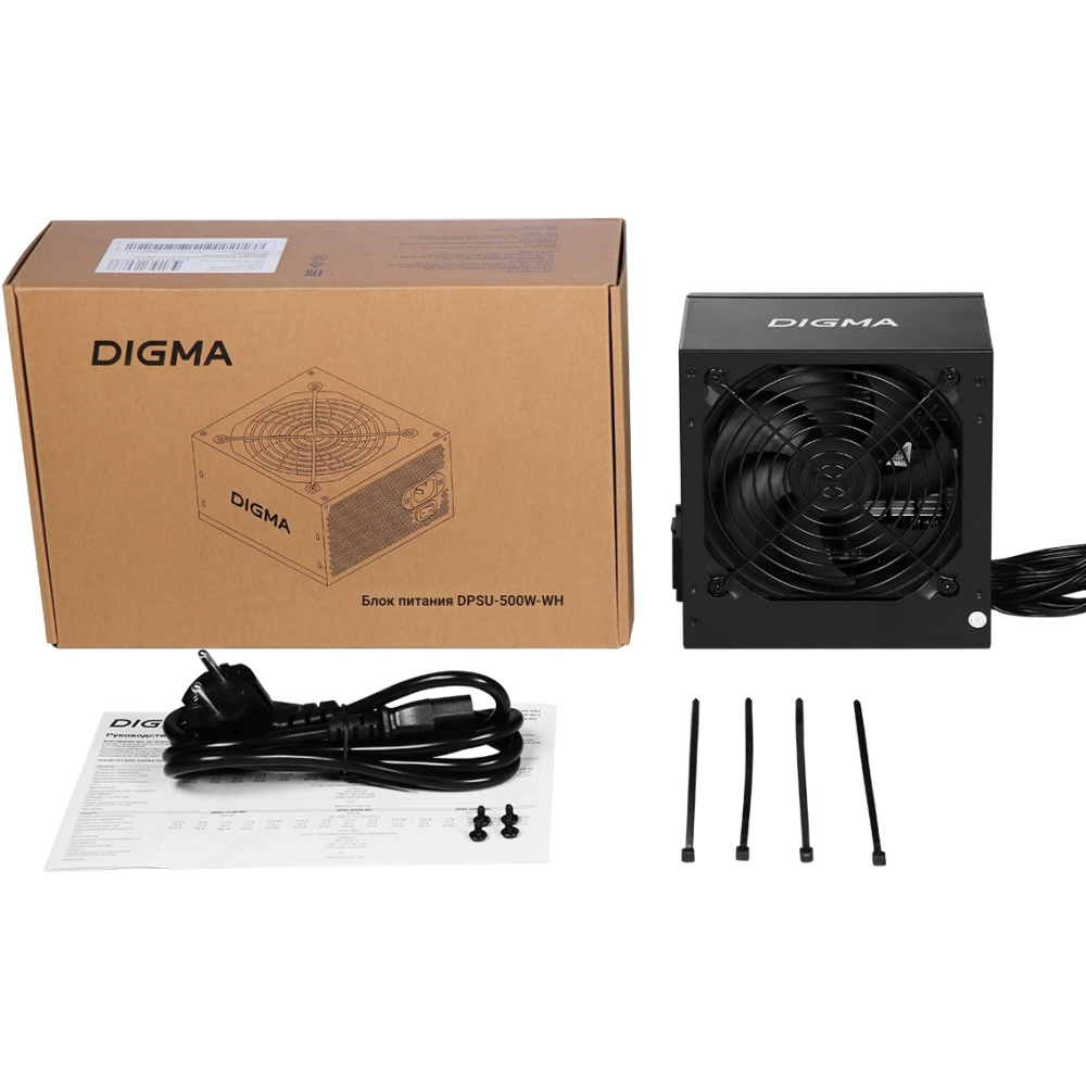 Блок питания 500W Digma DPSU-500W-WH - фото 9