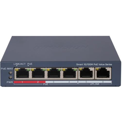 Коммутатор (свитч) Hikvision DS-3E1106P-EI