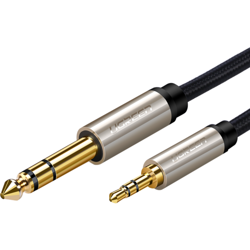 Кабель 3.5 Jack (M) - 6.3 Jack (M), 5м, UGREEN AV127 Grey