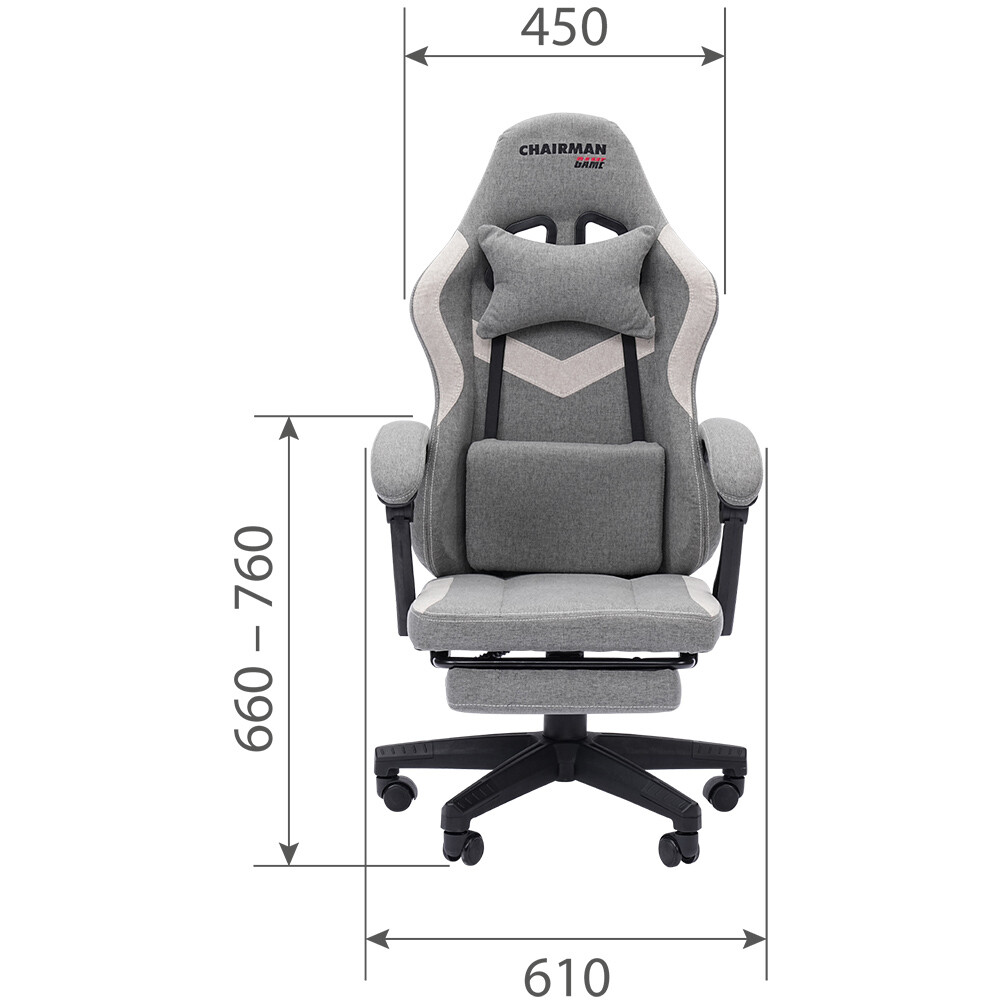 Игровое кресло Chairman CH26 Grey - 00-07162902 - фото 6