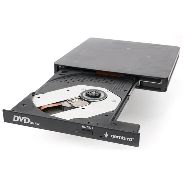 Внешний оптический привод Gembird DVD-USB-03C Black RTL - фото 2