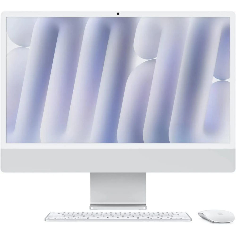 Моноблок Apple iMac 24 Silver (M4, 2024, Four ports) (MWUU3) - MWUU3HN/A