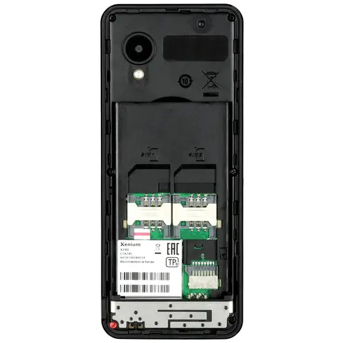 Телефон Philips Xenium X240 Black - CTX240BK/00 - фото 7