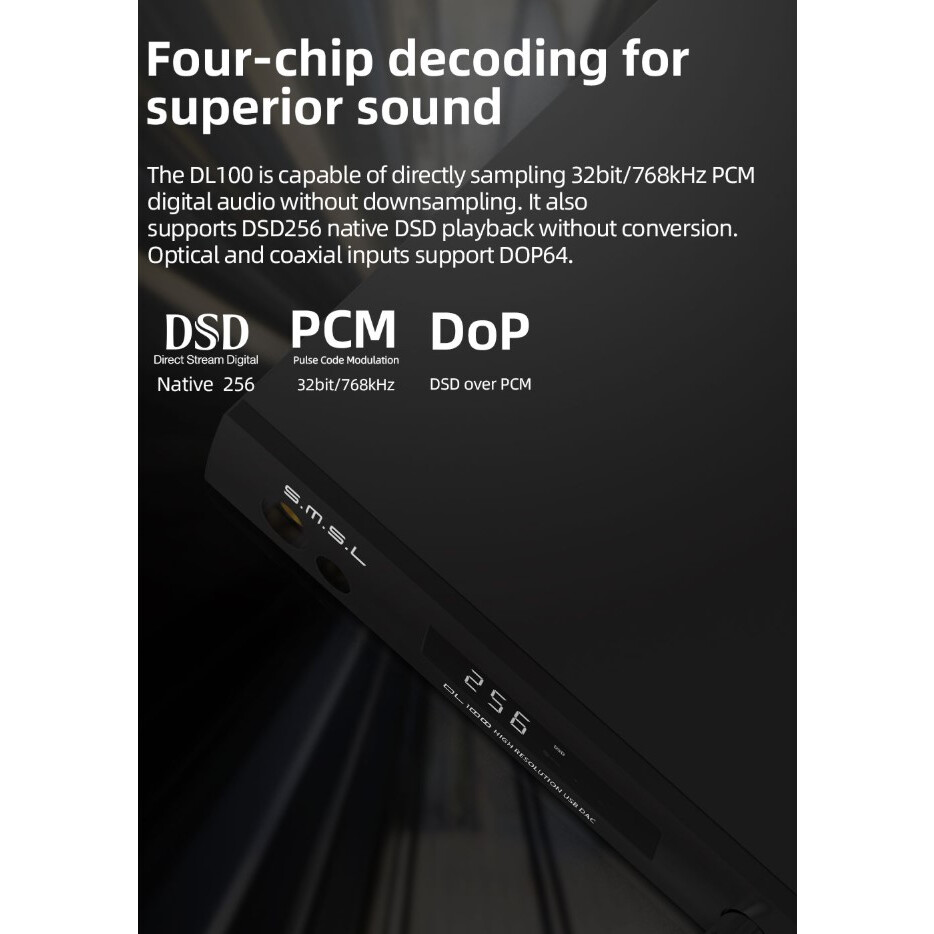 Цифро-аналоговый преобразователь S.M.S.L. DL100 Black - фото 7