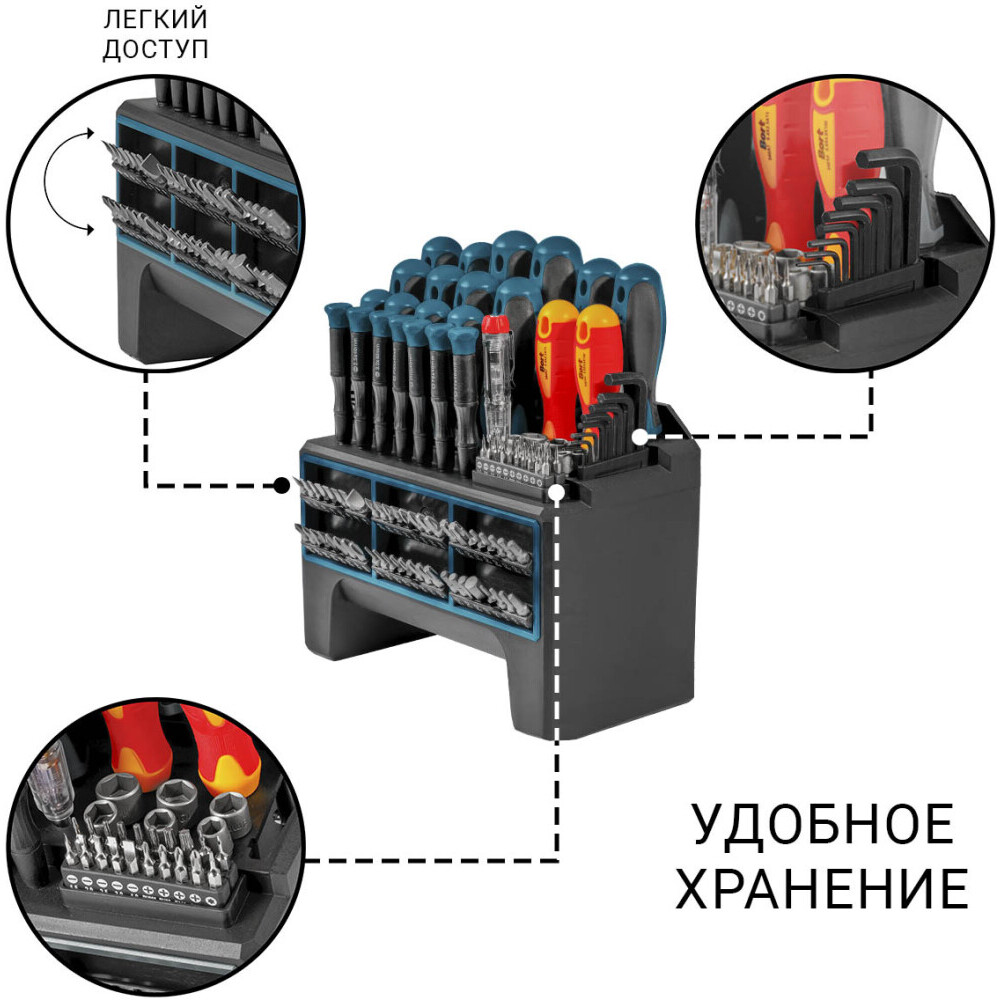 Набор инструментов Bort BTK-114 - 93418538 - фото 7