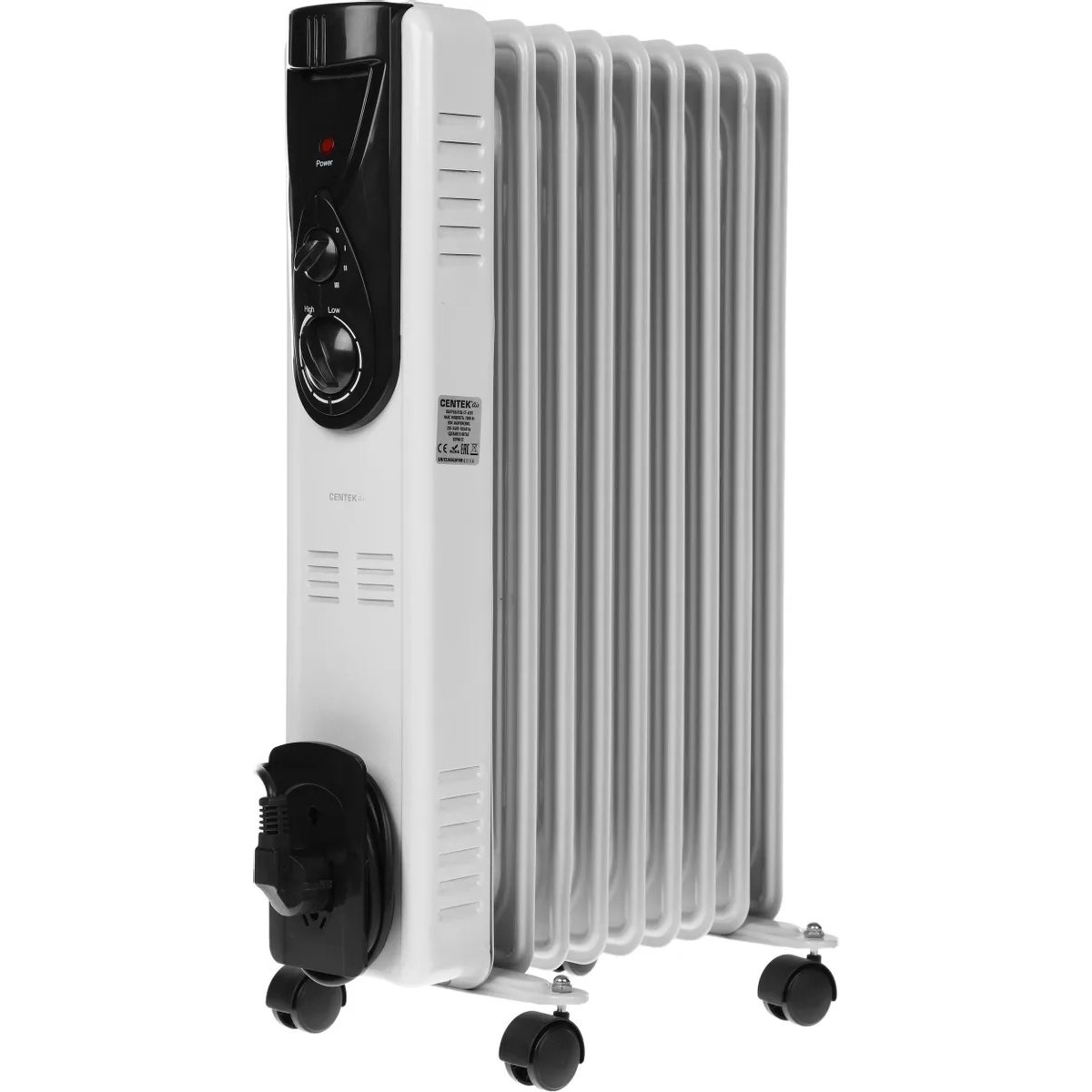 Масляный радиатор CENTEK CT-6201 White