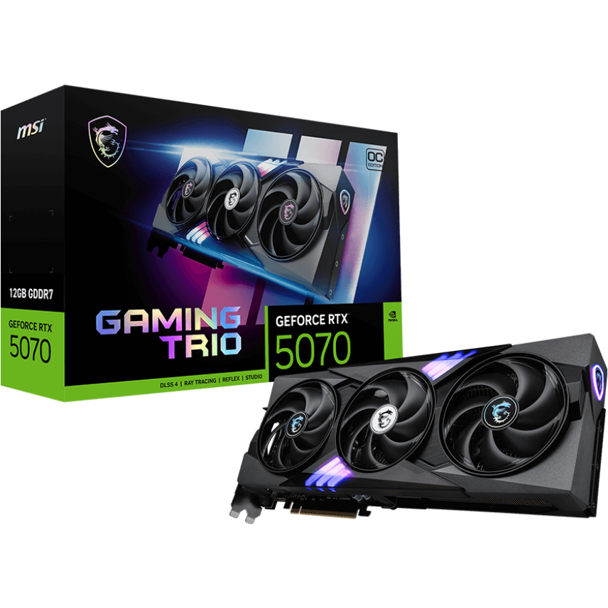 Видеокарта NVIDIA GeForce RTX 5070 MSI OC 12Gb (RTX 5070 12G GAMING TRIO OC) - фото 7