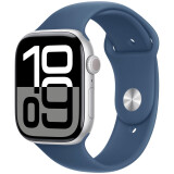 Умные часы Apple Watch Series 10 46mm Silver Aluminum Case with Denim Sport Band S/M (MWWL3LW/A)