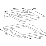 Газовая варочная панель Weissgauff HGG 451 BFh Nano Matt Glass (433084)