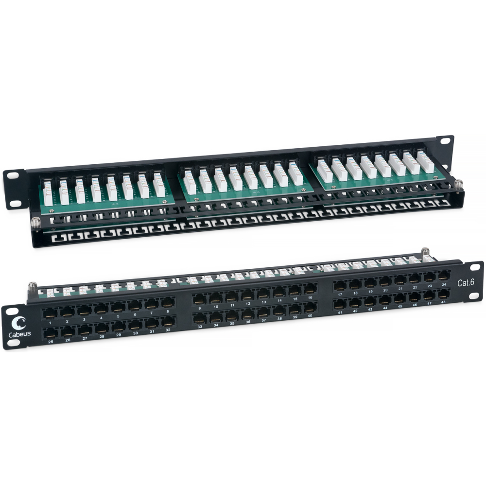Патч-панель Cabeus PLHD-48-Cat.6-Dual