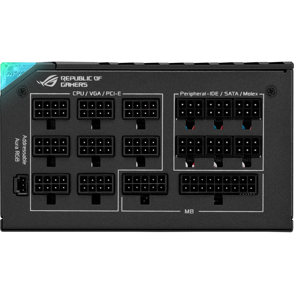 ..... Блок питания 1000W ASUS ROG THOR Platinum II (ROG-THOR-1000P2-GAMING) (9ph8), Б/У - 90YE00L1-B0NA00/90YE00L4-B0NA00 - фото 3
