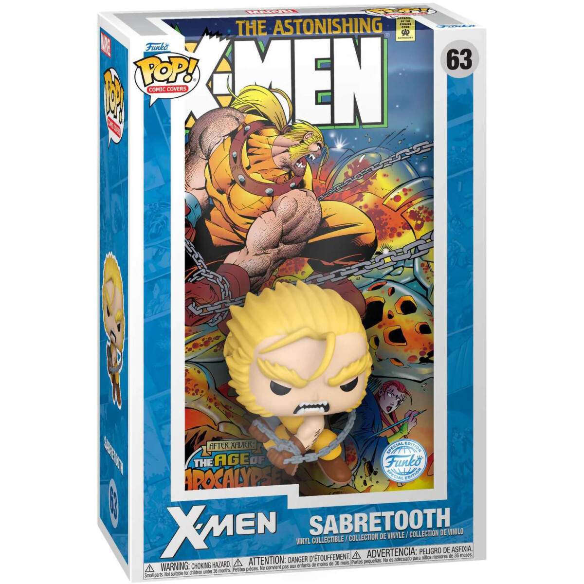 Фигурка Funko POP! Comic Covers Marvel The Astonishing X-Men №2 Sabretooth - 84426 - фото 2