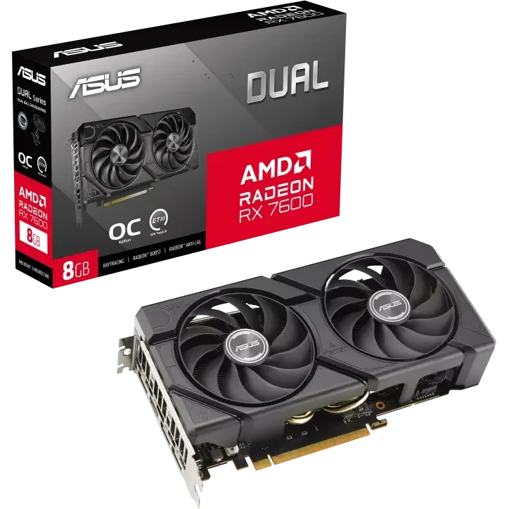 Видеокарта AMD Radeon RX 7600 ASUS OC 8Gb (DUAL-RX7600-O8G-EVO) - фото 12