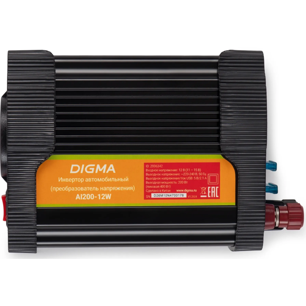 Автомобильный преобразователь напряжения Digma AI200-12W - фото 5