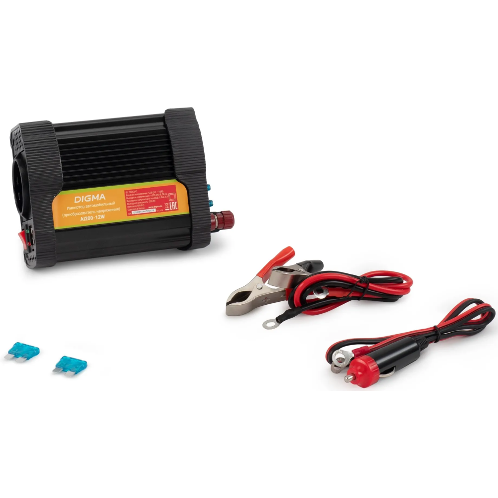 Автомобильный преобразователь напряжения Digma AI200-12W - фото 6