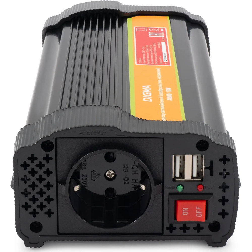 Автомобильный преобразователь напряжения Digma AI600-12W - фото 3