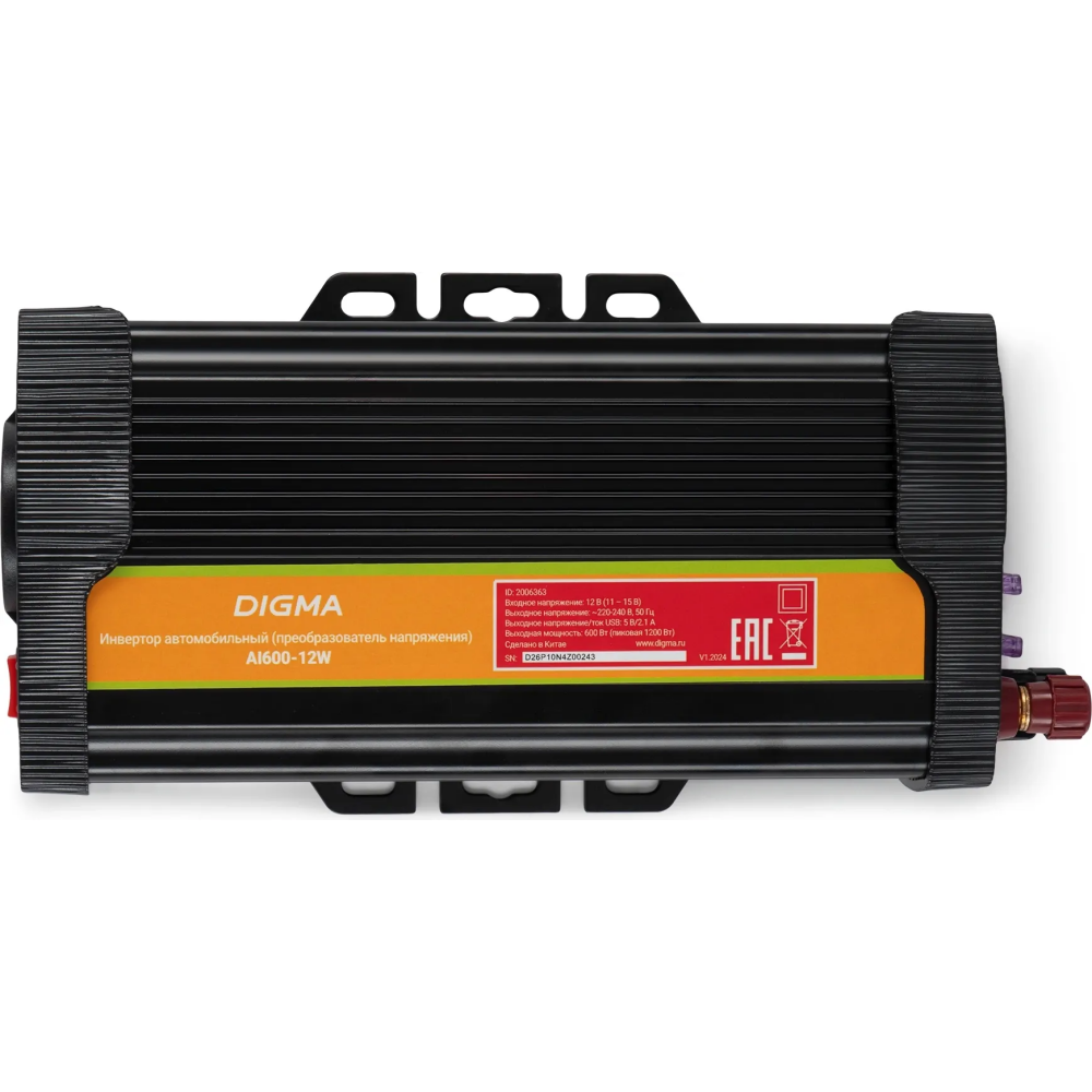 Автомобильный преобразователь напряжения Digma AI600-12W - фото 5