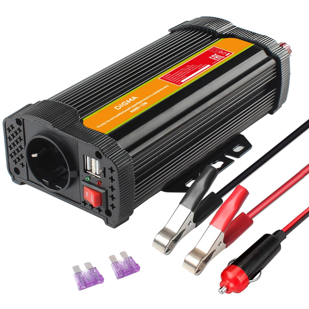 Автомобильный преобразователь напряжения Digma AI600-12W - фото 7