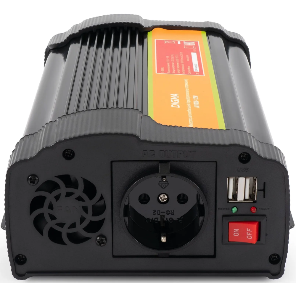 Автомобильный преобразователь напряжения Digma AI1000-12W - фото 3