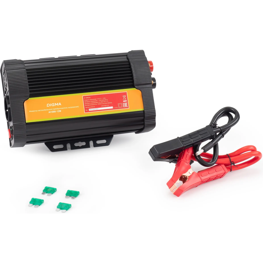 Автомобильный преобразователь напряжения Digma AI1000-12W - фото 6