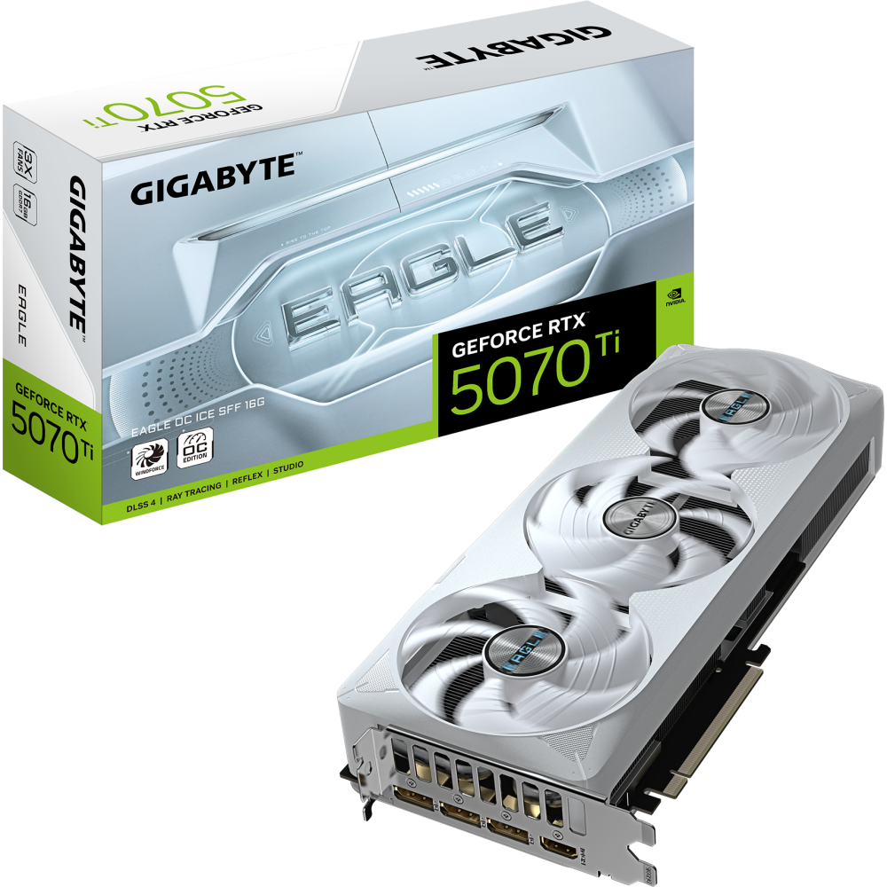 Видеокарта NVIDIA GeForce RTX 5070 Ti Gigabyte EAGLE OC ICE SFF 16Gb (GV-N507TEAGLEOC ICE-16GD) - фото 10