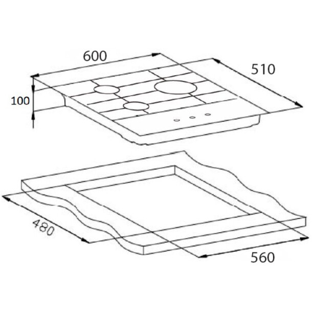 Газовая варочная панель Weissgauff HGG 631 BG - 433533 - фото 6