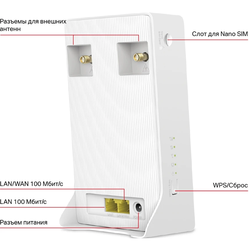 Wi-Fi маршрутизатор (роутер) Mercusys MB130-4G - фото 2