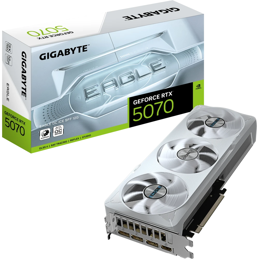 Видеокарта NVIDIA GeForce RTX 5070 Gigabyte EAGLE OC ICE SFF 12Gb (GV-N5070EAGLEOC ICE-12GD) - фото 10