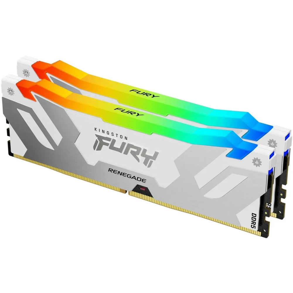 Оперативная память 64Gb DDR5 6400MHz Kingston Fury Renegade White RGB (KF564C32RWAK2-64) (2x32Gb KIT) - фото 2