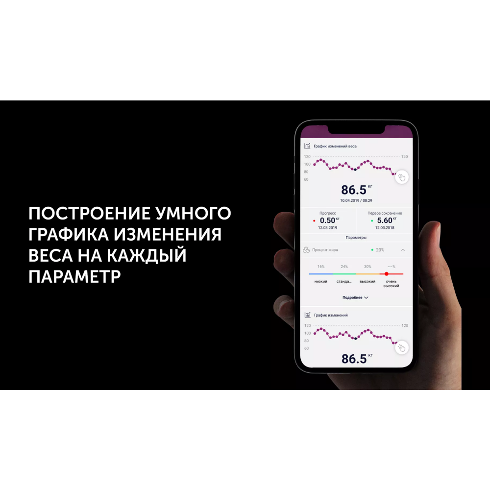 Напольные весы Polaris PWS 1894 Black - фото 7