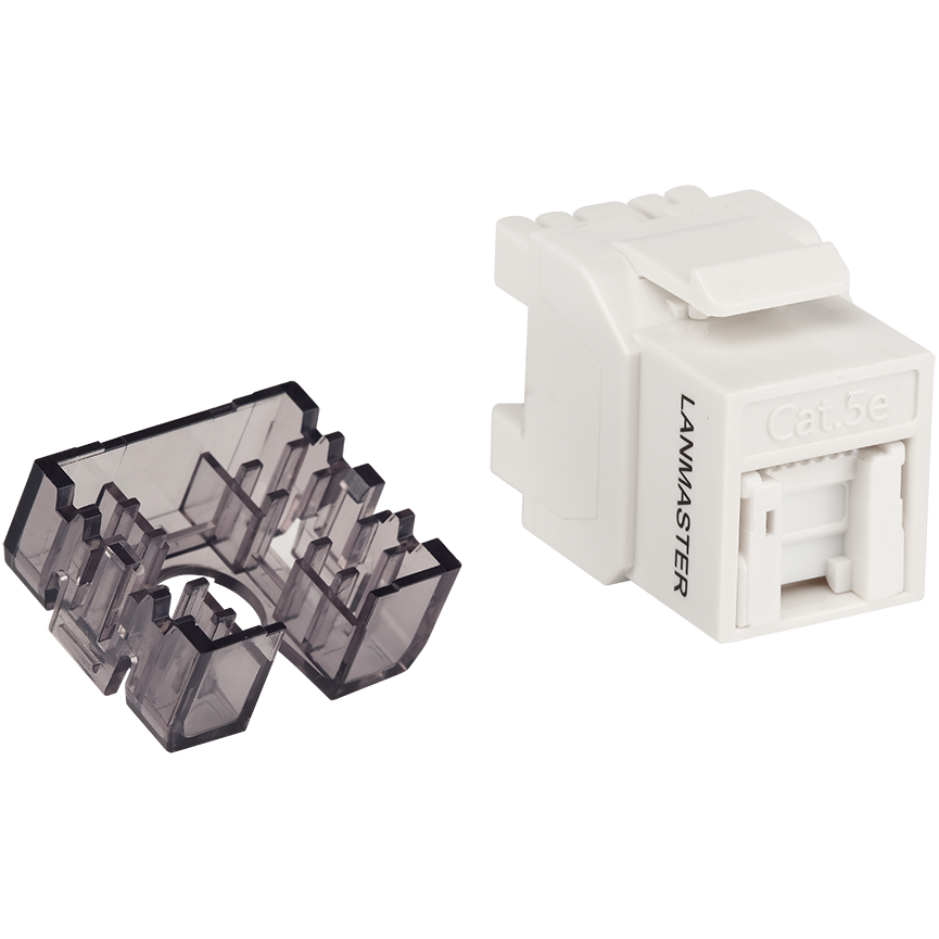 Вставка RJ-45 Lanmaster LAN-OK45U5E/180R-WH