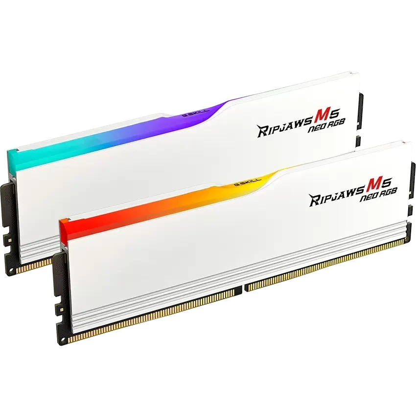 Оперативная память 32Gb DDR5 6000MHz G.Skill Ripjaws M5 Neo RGB White (F5-6000J3636F16GX2-RM5NRW) (2x16Gb KIT) - фото 2
