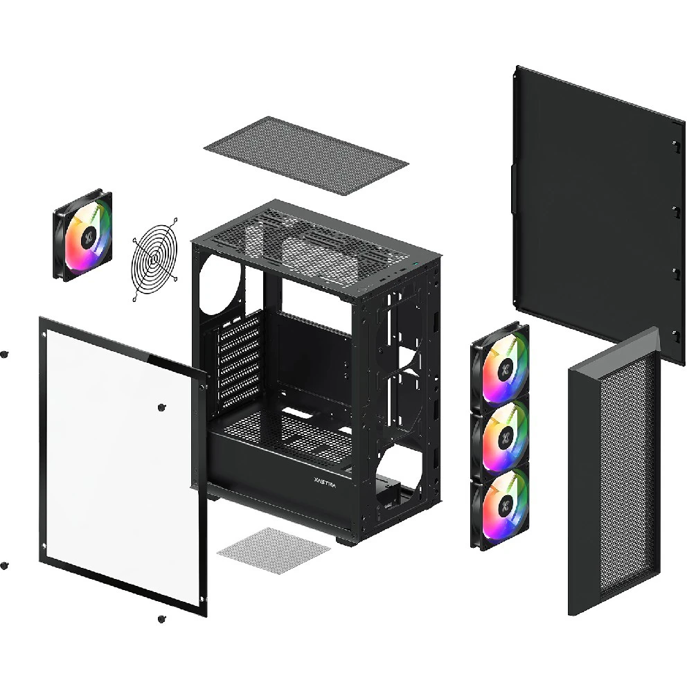 Корпус XASTRA A406 4ARGB Black - A406-4FC12A - фото 13