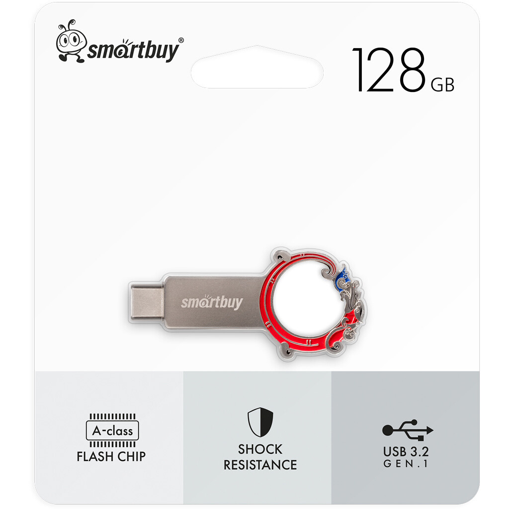 USB Flash накопитель 128Gb SmartBuy Metal Snake (SB128GB3MSN) - фото 5