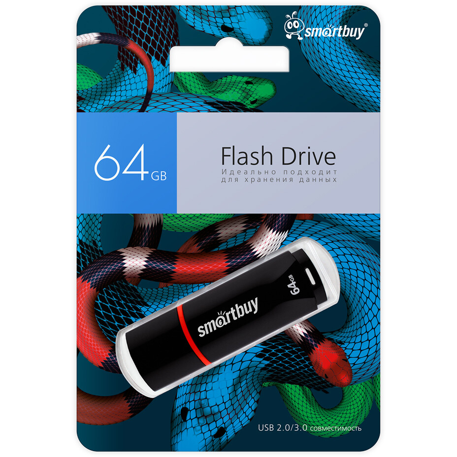 USB Flash накопитель 64Gb SmartBuy Crown Black - SB64GBCRWKSN - фото 3