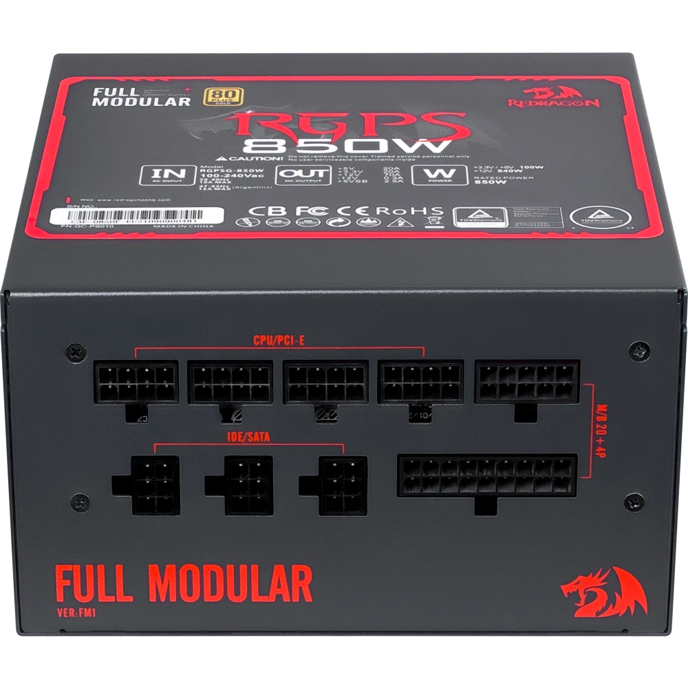 Блок питания 850W Redragon RGPS-850W - 70489 - фото 5
