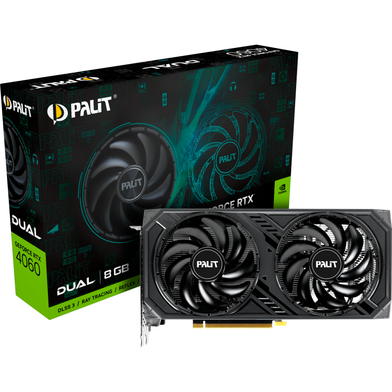 Видеокарта NVIDIA GeForce RTX 4060 Palit Dual 8Gb (NE64060019P1-1070D V1) - фото 8