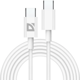 Кабель USB Type-C - USB Type-C, 2м, Defender F182 60W White (87538)