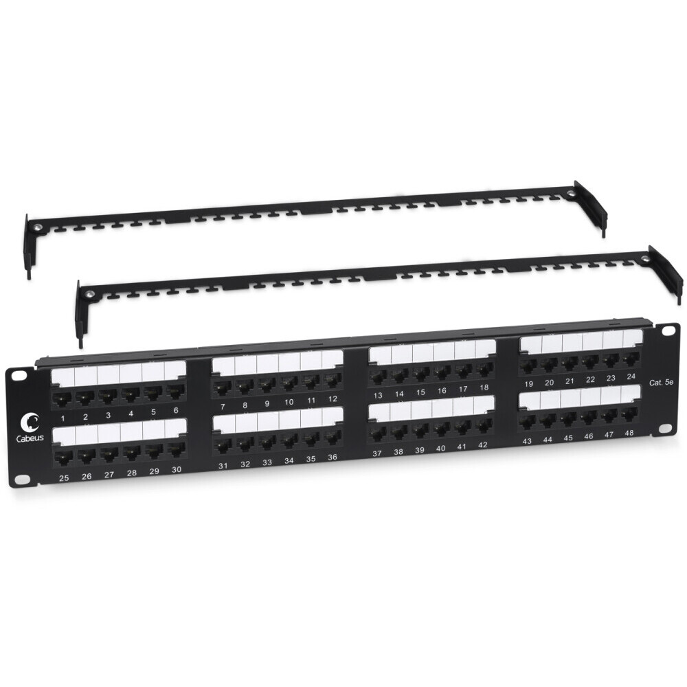 Патч-панель Cabeus PL2-48-Cat.5e-Dual