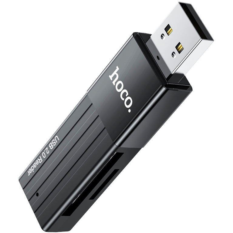 Кардридер HOCO HB20 Black - 6931474735201