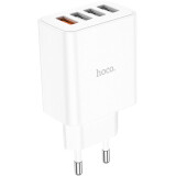 Сетевое зарядное устройство HOCO C102A Fuerza White (6931474777713)