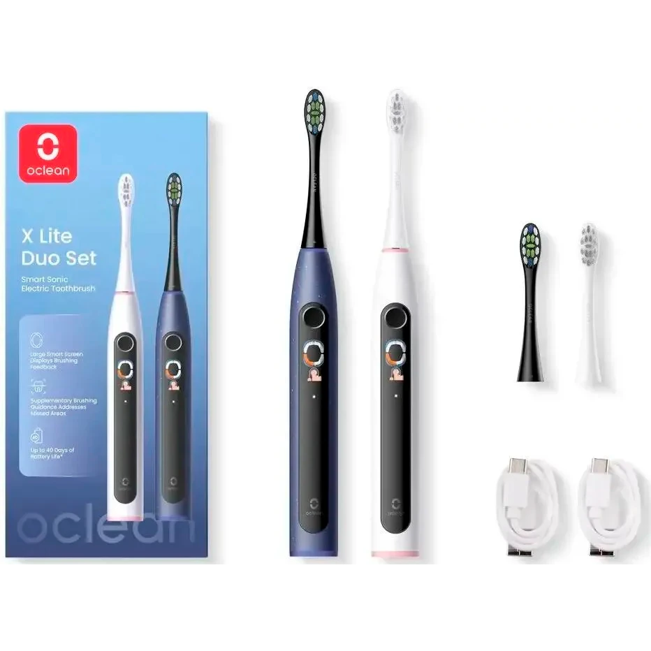 Зубная щётка Oclean X Lite Duo Set Dark Blue/Grey - 4779054830838