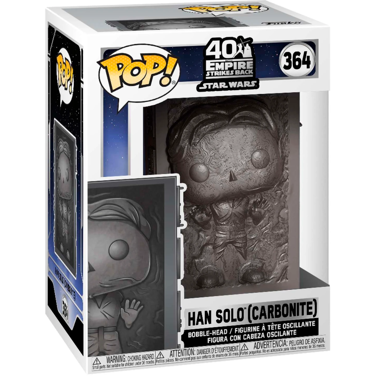 Фигурка Funko POP! Bobble Star Wars Ep 5 ESB 40th Han Solo (Carbonite) - 48328 - фото 2