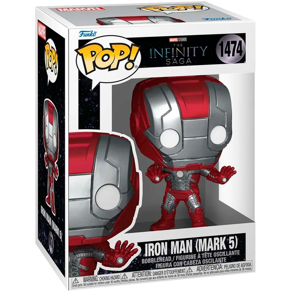 Фигурка Funko POP! Bobble Marvel Infinity Saga Iron Man 2 Iron Man (Mark 5) - 83789 - фото 2