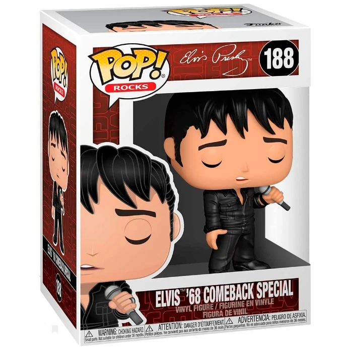 Фигурка Funko POP! Rocks Elvis Presley Elvis '68 Comeback Special (36650) - фото 2