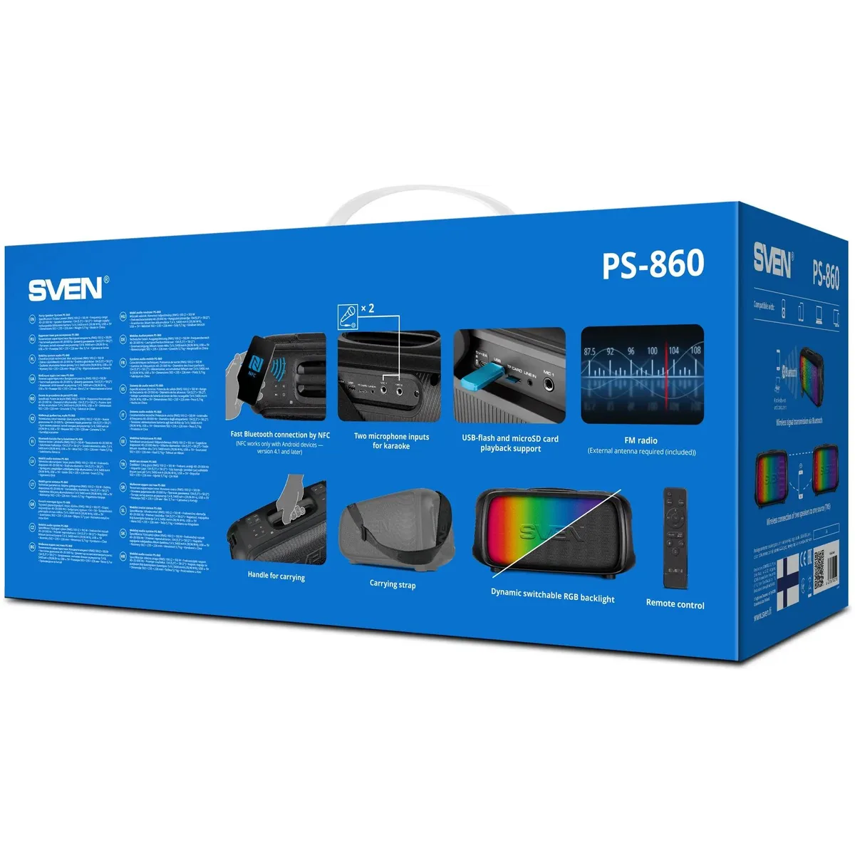 Портативная акустика Sven PS-860 Black - SV-022518 - фото 14