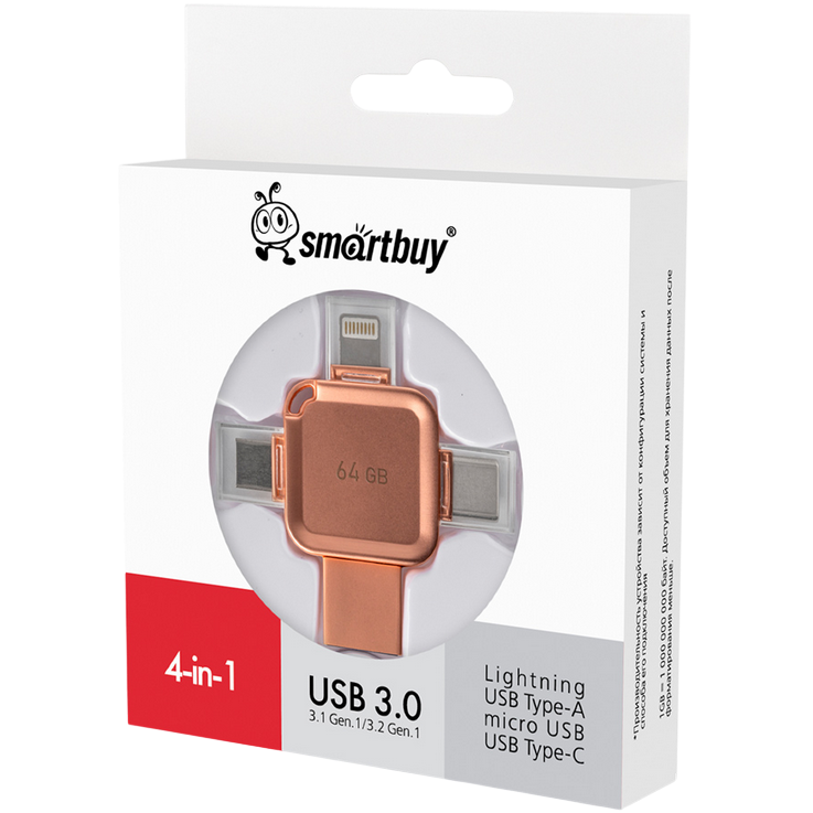USB Flash накопитель 64Gb SmartBuy MC15A Metal Quad (SB064GBMC15A) - фото 3