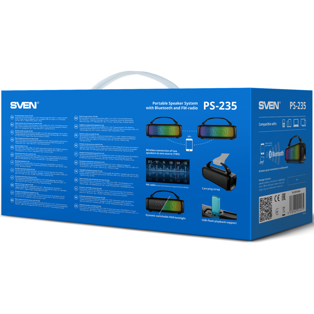 Портативная акустика Sven PS-235 Black - SV-022075 - фото 12