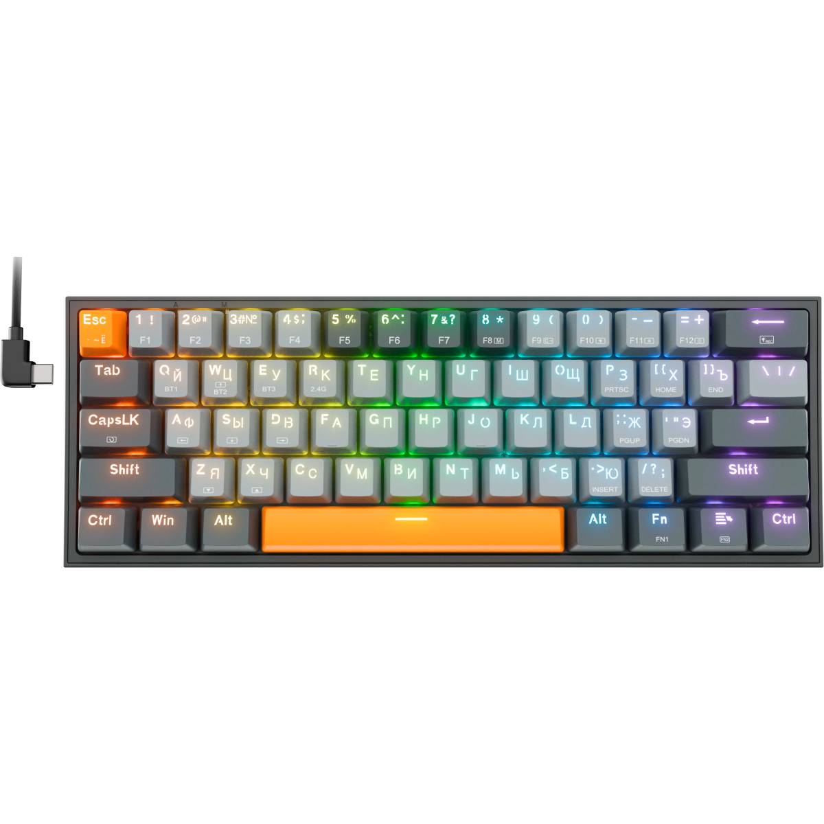 Клавиатура Redragon Fizz Pro Grey/Orange - 72601