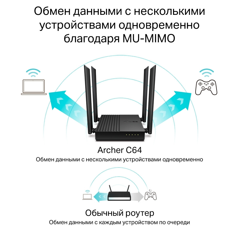 Wi-Fi маршрутизатор (роутер) TP-Link Archer C64 - фото 5